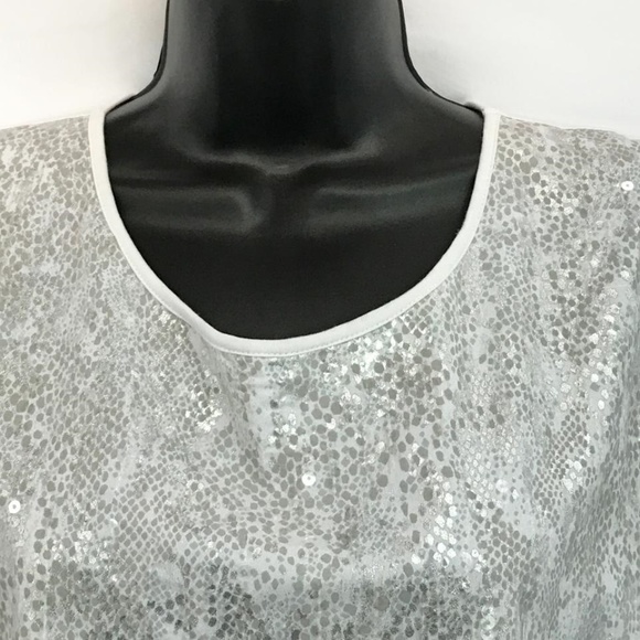 Calvin Klein Embellished Animal Print Blouse - Picture 3 of 6